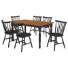 Coaster Fine Furniture 183041-S7 Hollyoak - 7 Piece Rectangular Dining Set - Walnut And Black