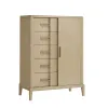 Samuel Lawrence Furniture S952-041 Kendall - Sliding Door Chest With Drawers - Light Brown