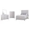 New Classic 00-3314-34C New Classic 00-3314-34C Biscayne - 5/0 Queen 4 Piece Bedroom Set (Bed & Dresser & Mirror & Chest) - Driftwood