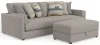 Jackson Furniture Industries 2405/36/37/77/3-18 Jackson Furniture Industries 2405/36/37/77/3-18 Trevor - 2 Piece Extra Deep Oversized Sofa With 1 Included Storage Cocktail Ottoman - Nickel