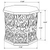 Coaster Fine Furniture 931148 Torres - Octagonal Solid Mango Wood Side Table - Natural Brown