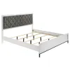 Coaster Fine Furniture 224861KE Sonora - Eastern King Upholstered Panel Bed - White