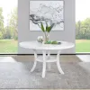 Coaster Fine Furniture 109330 Judd - Round Dining Wood Table With Shelf - Pearl White