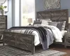 Ashley Furniture B440/58/56/99/92(2) Ashley Furniture B440/58/56/99/92(2) Wynnlow - 5 Pc. - King Crossbuck Panel Bed, 2 Nightstands - Gray