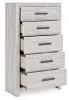 Ashley Furniture B3788-46 Cayboni - Five Drawer Chest - Whitewash
