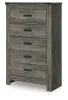 Ashley Furniture B4480/21/26/46/85/84/86/92(2) Ashley Furniture B4480/21/26/46/85/84/86/92(2) Frandern - 8 Pc. - Dresser, Mirror, Chest, Full Bookcase Panel Bed, 2 Nightstands - Gray