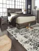 Ashley Furniture B211B15 Ashley Furniture B211B15 Drystan - King Panel Bed With 2 Side Drawers - Brown / Beige