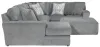Jackson Furniture Industries 2477/30/72/75/28-28 Jackson Furniture Industries 2477/30/72/75/28-28 Glacier - 3 Piece Sectional With LSF Chaise, Comfort Coil Seating, 9 Included Accent Pillows And Cocktail Ottoman - Shark