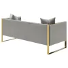 CoasterElevations 509111 Eastbrook - Velvet Upholstered Tufted Sofa - Gray