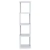 CoasterEveryday 801418 Baxter - 4-Shelf Bookshelf - White And Chrome