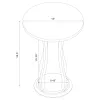 CoasterEveryday 900926 Elton - Round Faux Marble Top Accent Side Table - Brown