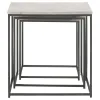 CoasterElevations 936016 Medora - 3 Piece Marble Top Nesting Table Set - White
