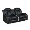 New Classic U1769V-25P2-BLK New Classic U1769V-25P2-BLK Orion II - Console Loveseat With Power Headrest & Footrest - Black