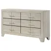 Coaster Fine Furniture 225063 Trenton - 6-Drawer Bedroom Dresser - Rustic Cream