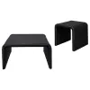 Coaster Fine Furniture 708518-S2 Cahya - 2 Piece Rattan Coffee And End Table Set - Black