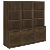 Coaster Fine Furniture 802713-S3 Westpark - 3 Piece Wall Unit Bookcase Set With USB - Dark Pine