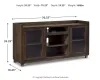 Ashley Furniture W633-68 Starmore - XL TV Stand w/Fireplace Option - Brown