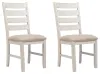 Ashley Furniture D394-01 Skempton - Dining UPH Side Chair (Set of 2) - White
