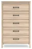 Ashley Furniture EB3929-245 Battelle - Five Drawer Chest - Tan