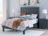 Ashley Furniture EB1528B2 Simmenfort - Full Platform Bed With Panel Headboard - Navy Blue