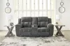 Ashley Furniture 3740694 Ashley Furniture 3740694 Frohn - Dbl Reclining Loveseat with Console - Graphite