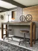 Ashley Furniture D440/52/024(2) Torjin - 3 Pc. - Long Counter Table, 2 Stools - Dark Brown