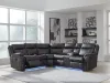 Ashley Furniture PC13001S1 Sultan Meadow - 2-Piece Reclining Sectional - Carbon