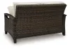Ashley Furniture PCP760-835 Monterey Point - Loveseat With Cushion - Dark Brown