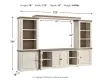 Ashley Furniture W814W1 Havalance - 4 Pc. - Entertainment Center - 67
