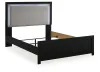 Ashley Furniture PCB1115B6 Ashley Furniture PCB1115B6 Maeling - Queen Upholstered Panel Bed - Black