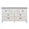 Liberty Furniture 417-BR31 Liberty Furniture 417-BR31 Allyson Park - 8 Drawer Dresser - Wirebrushed White / Charcoal