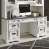 Liberty Furniture 417-HOJ-CS Allyson Park - Credenza - Wirebrushed White / Charcoal