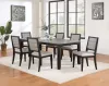 Coaster Fine Furniture 121221-S7 Elodie - 7 Piece Rectangular Extension Leaf Dining Set - Black