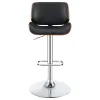 CoasterEssence 130502 Folsom - Upholstered Adjustable Bar Stool - Black And Chrome