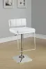 CoasterEssence 100193 Alameda - Adjustable Bar Stool - White And Chrome