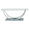 CoasterEssence 704988 Danville - Rectangular U-Shaped Glass Top Coffee Table - Chrome
