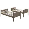 CoasterEveryday 400809 Flynn - Wood Twin Over Full Bunk Bed - Weathered Brown