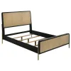 Coaster Fine Furniture 224330KE Arini - Rattan Eastern King Panel Bed - Black And Natural