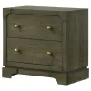 Coaster Fine Furniture 224932 Gran Park - 2-Drawer Nightstand Bedside Table - Dark Cocoa