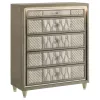 Coaster Fine Furniture 222665 Lorient - 5-Drawer LED Chest Of Drawers - Ivory And Camel