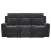 Coaster Fine Furniture 610154P Kennett - Chenille Upholstered Power Reclining Sofa - Dark Gray