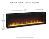 Ashley Furniture W100-22 Entertainment Accessories - Wide Fireplace Insert - Black