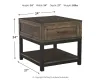 Ashley Furniture T444-3 Johurst - Rectangular End Table - Grayish Brown
