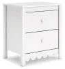 Ashley Furniture EB1810-292 Hallityn - Two Drawer Night Stand - White