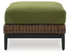 Ashley Furniture P572-814 Horizon Hall - Ottoman With Cushion - Brown / Green