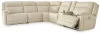 Ashley Furniture U13001S1 Ashley Furniture U13001S1 Double Deal - 6-Piece Power Reclining Sectional With Console - Almond
