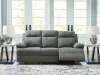 Ashley Furniture PC9140689 Ashley Furniture PC9140689 Side-Swipe - Reclining Sofa With Drop Down Table - Charcoal