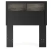 Ashley Furniture PCB1118-63 Ashley Furniture PCB1118-63 Broachmyn - Twin Bookcase Headboard - Black / Gray