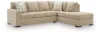 Ashley Furniture PC69507S3 Ashley Furniture PC69507S3 Bridgepoint - 2-Piece Sectional With RAF Corner Chaise - Almond