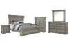 Pulaski Furniture P091-BR-K2-KIT5 Pulaski Furniture P091-BR-K2-KIT5 Madison Ridge - Queen Storage Bed, 2 Nightstands, Drawer Dresser With Framed Mirror And Drawer Chest - Heritage Taupe